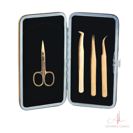 Tweezers Set #1 - Magnetic Case (3 Tweezers + 1 Scissor)