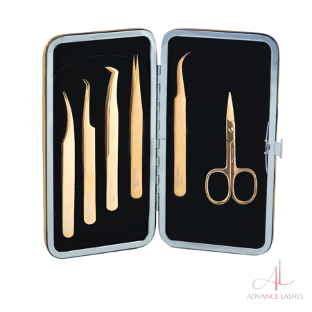 Tweezers Set #3 - Magnetic Case (5 Tweezers + 1 Scissor)