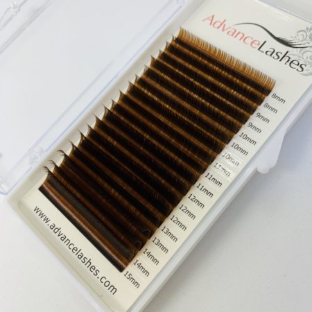 Mink Lash Mix Tray - Color Lash - Brown