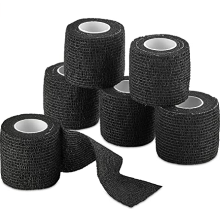 PMU - Black Cohesive Wraps - Set of 5